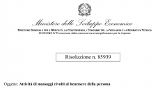 MISE – RISOLUZIONE  8 GIUGNO 2015 - StudioNaturopatia GuidoParente