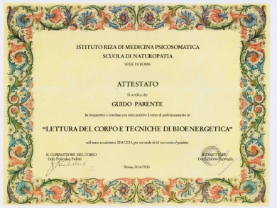 Master in Lettura del Corpo e Tecniche di Bioenergetica - StudioNaturopatiaGuidoParente