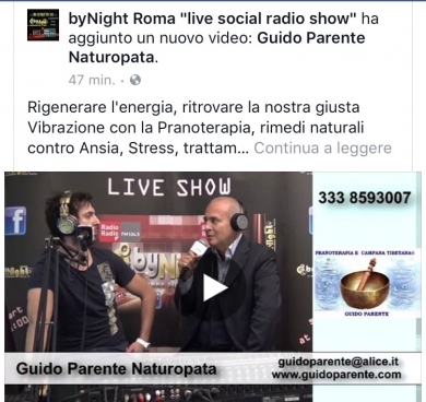 Intervista su Radio Radio 21 ottobre 2016 - StudioNaturopatiaGuidoParente