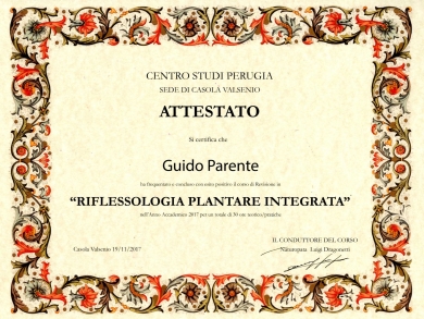 Revisione riflessologia Plantare Tirocinio 30 h - StudioNaturopatia GuidoParente