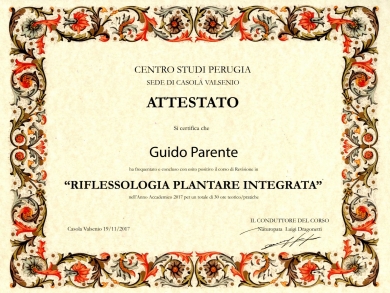 Revisione riflessologia Plantare Tirocinio 30 h - StudioNaturopatiaGuidoParente