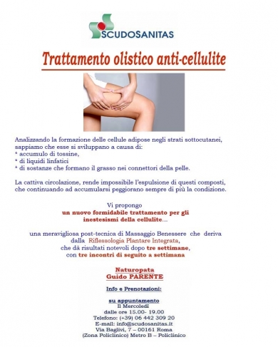 Trattamento Olistico anti-cellulite SCUDOSANITAS - StudioNaturopatiaGuidoParente