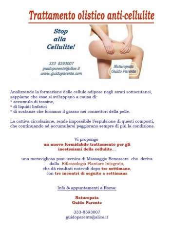 Trattamento Olistico anti-cellulite Studio Naturopatia Parente - StudioNaturopatiaGuidoParente