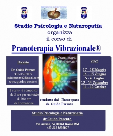 Corso Pranoterapia Vibrazionale®  2025 - StudioNaturopatia GuidoParente