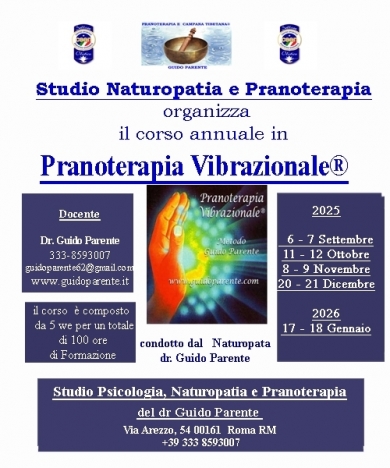 Corso Pranoterapia Vibrazionale®  2025 - StudioNaturopatia GuidoParente