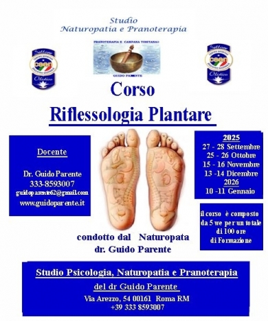 Master in  Riflessologia Plantare Integrata® 2025 - StudioNaturopatia GuidoParente
