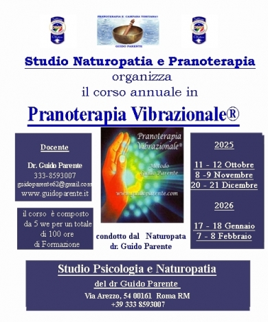 Corso Pranoterapia Vibrazionale®  2025 - StudioNaturopatia GuidoParente