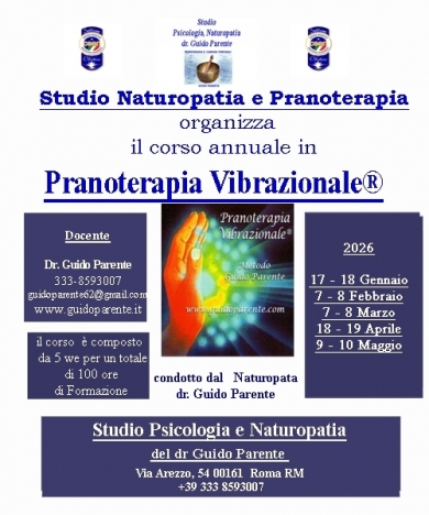 Corso Pranoterapia Vibrazionale®  2025 - StudioNaturopatia GuidoParente